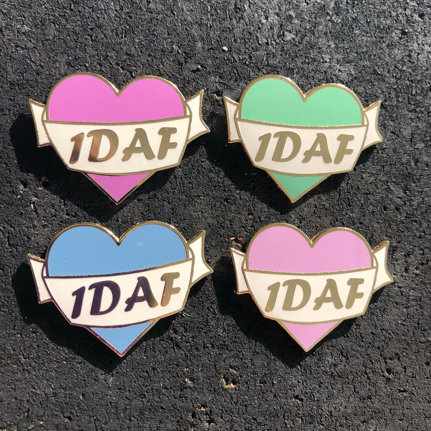 1DAF Heart Enamel Pin