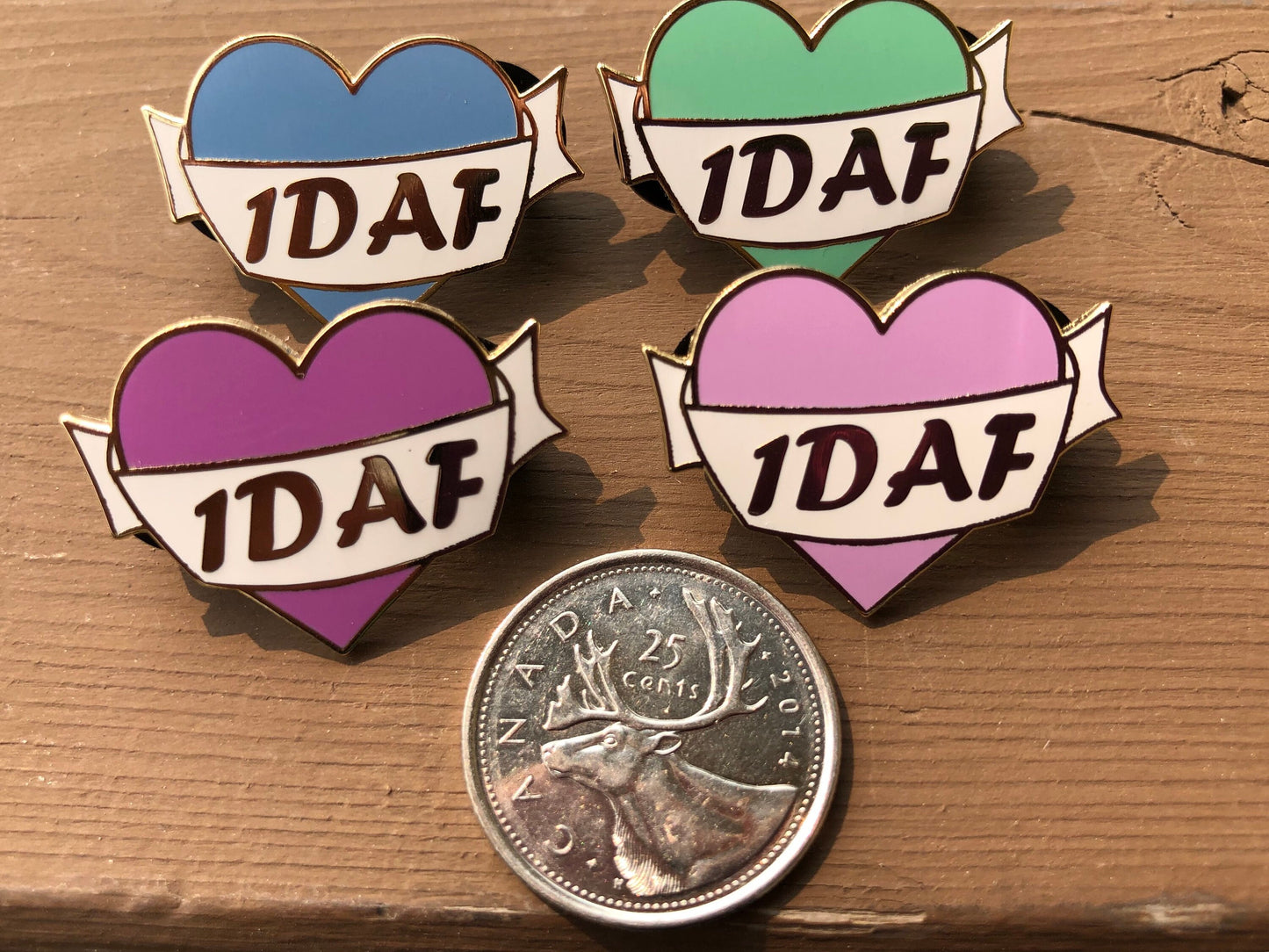 1DAF Heart Enamel Pin