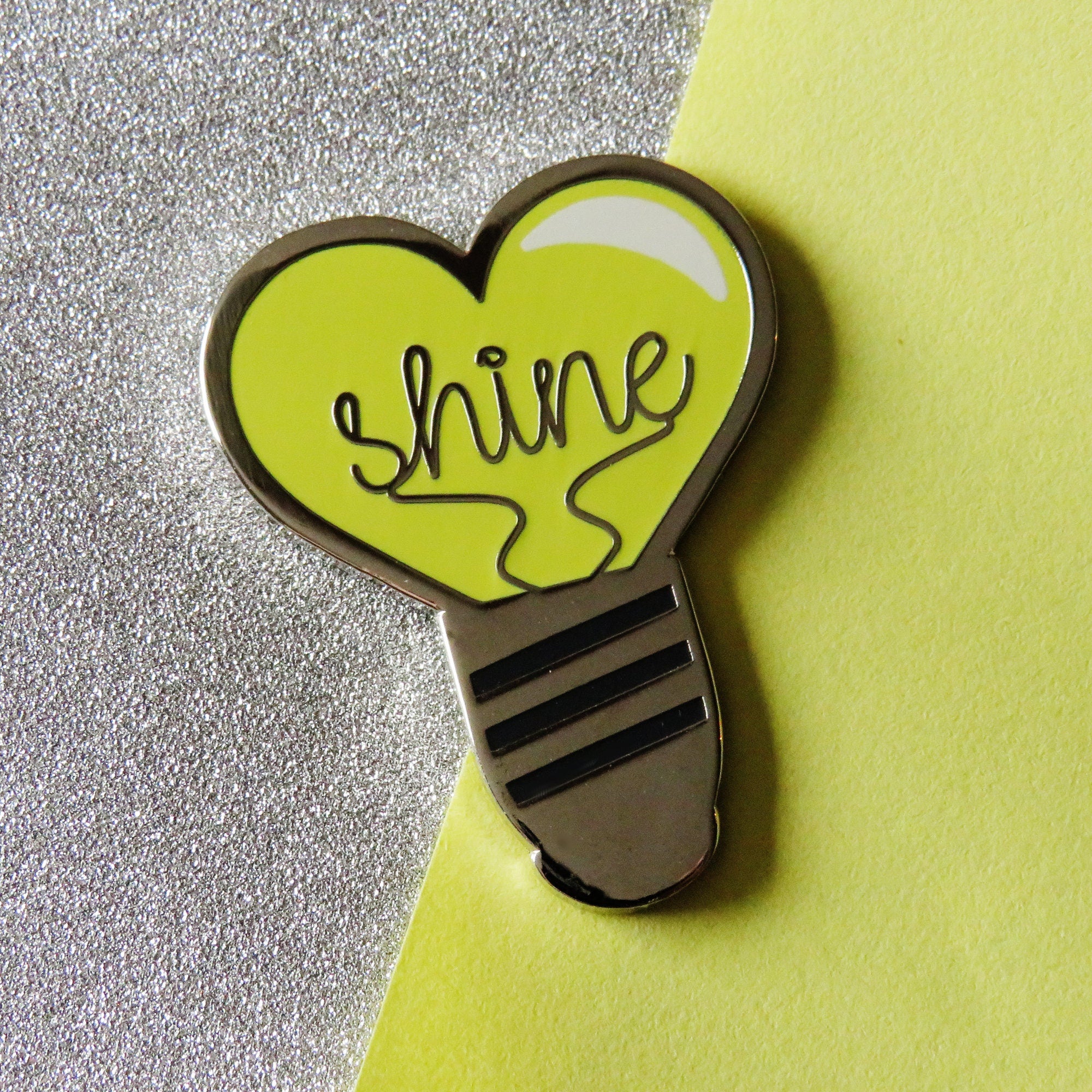 Embossed Pin Light Lights Up Enamel Pin – sakasketches
