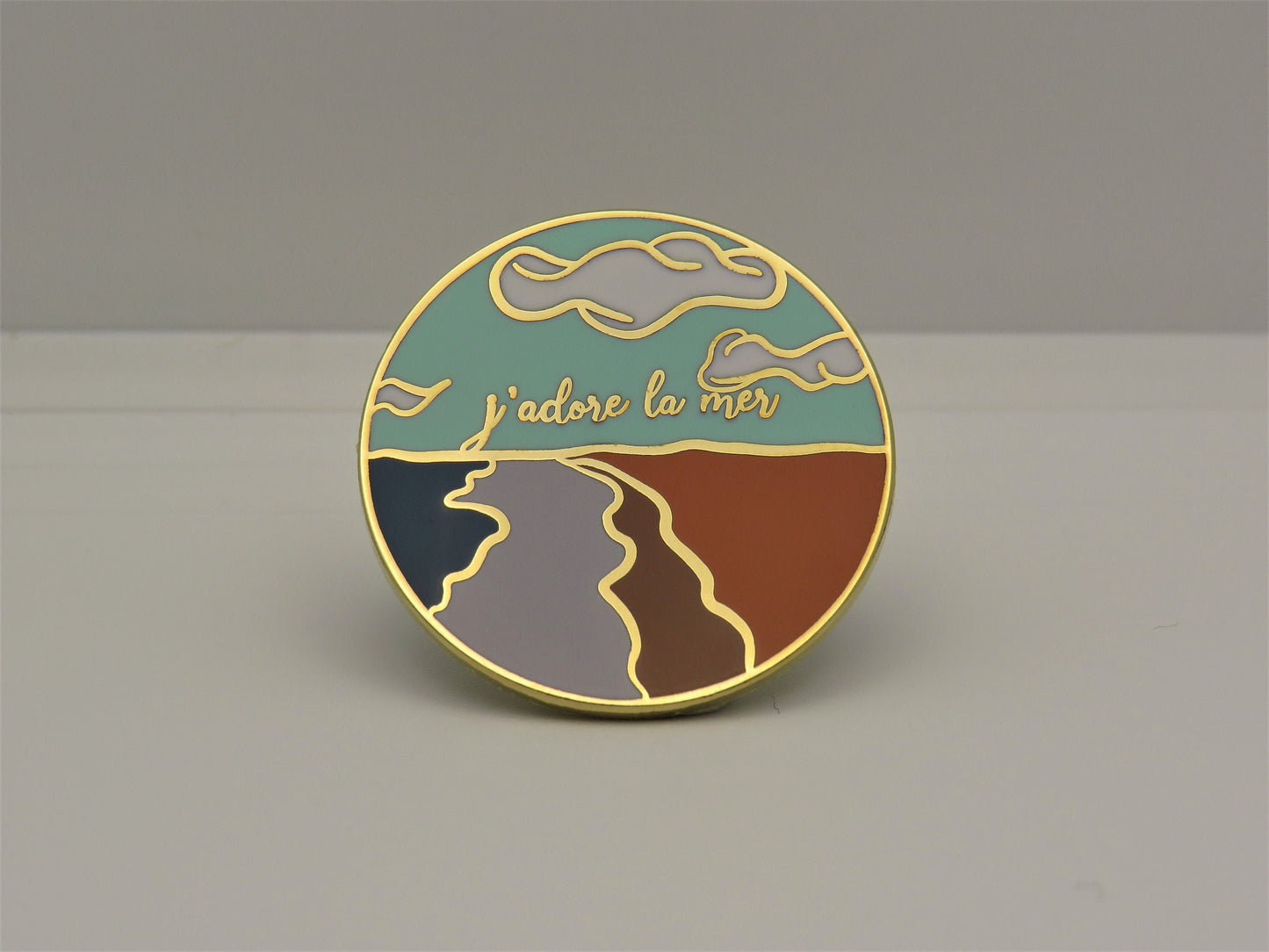 J'adore la mer Enamel Pin