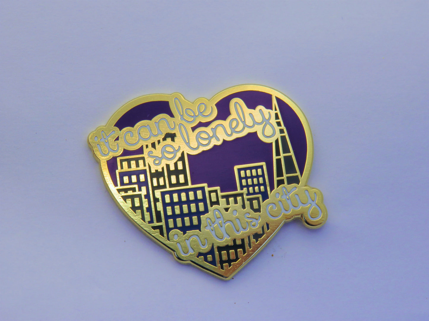 Lonely City Enamel Pin