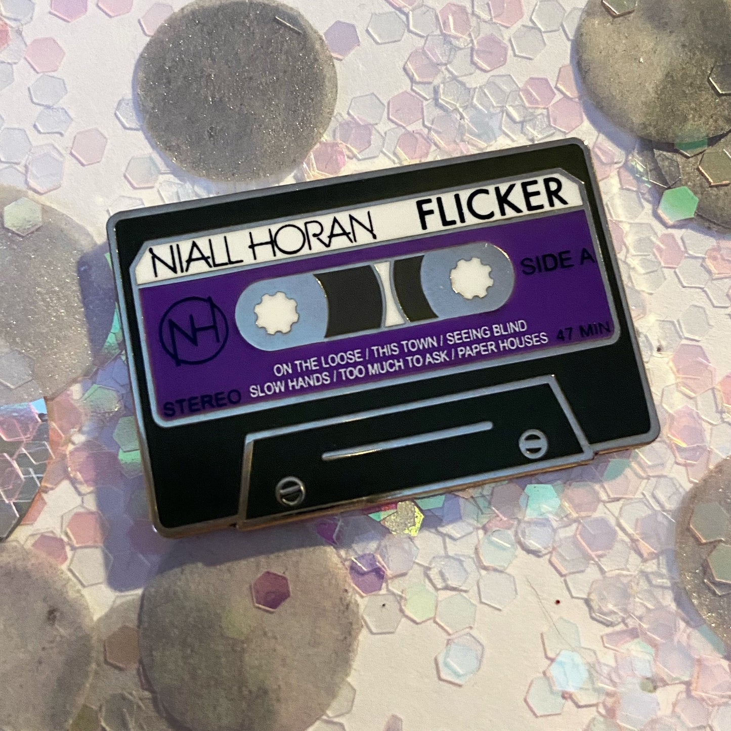 Flicker Cassette Enamel Pin