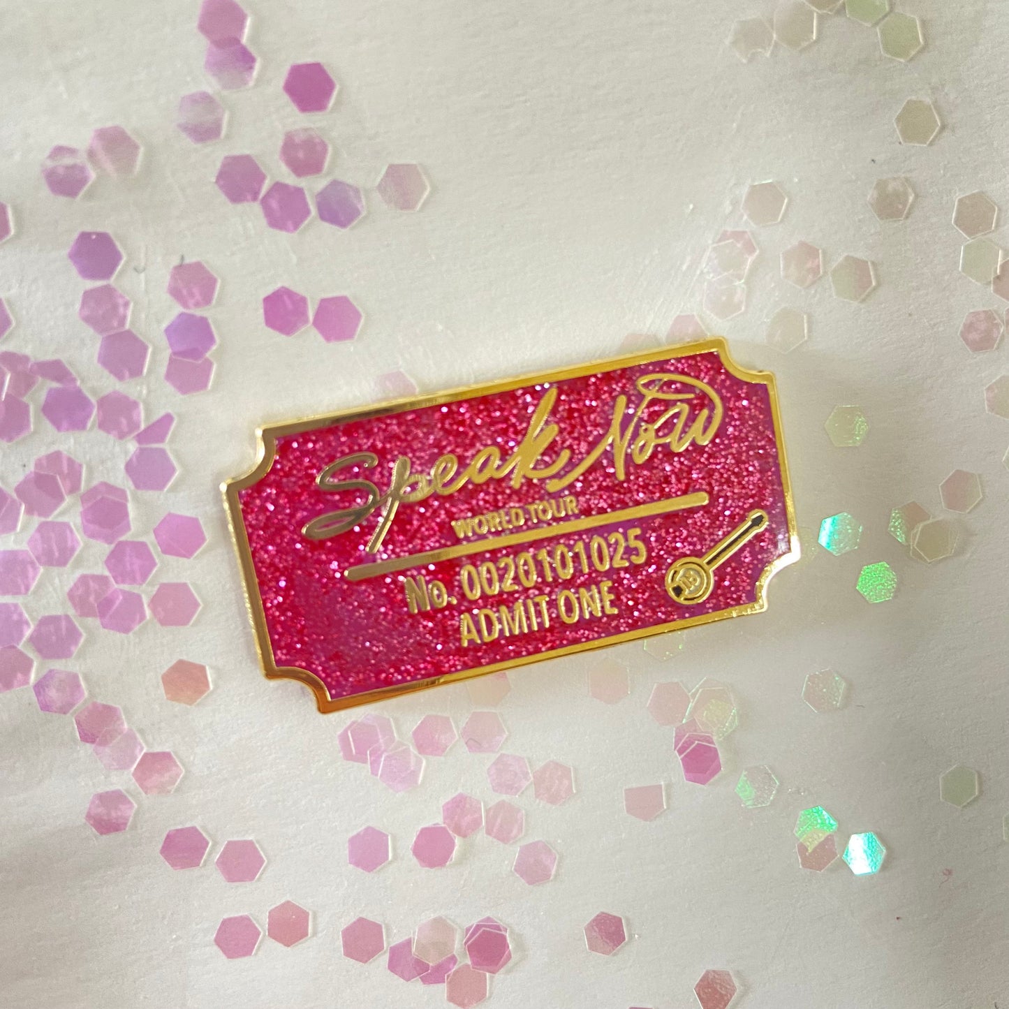 Speak Now Ticket Enamel Pin