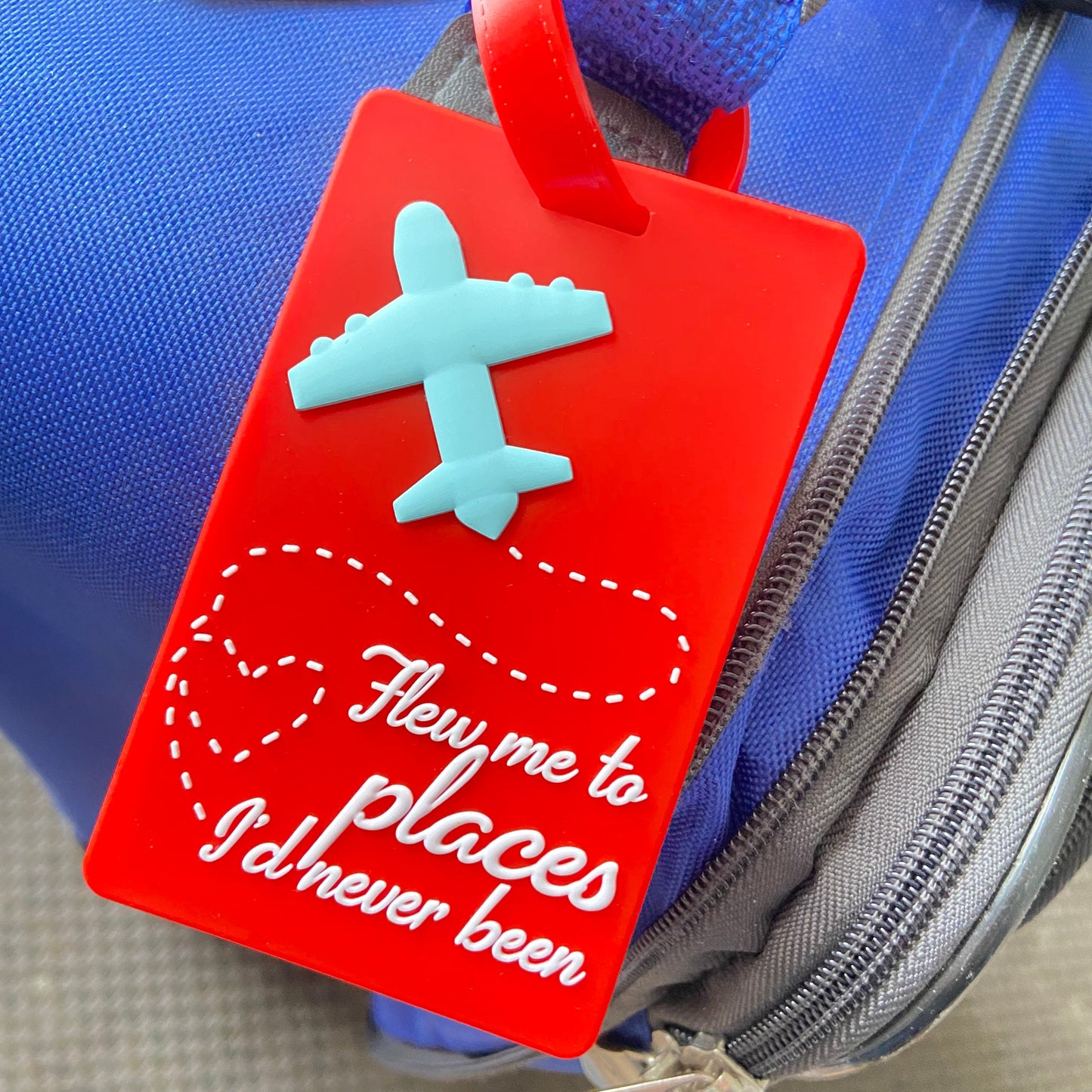 Flew Me to Places Luggage Tag