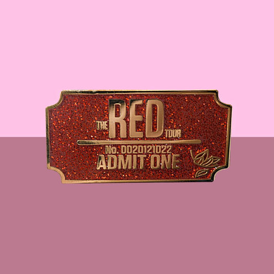 Red Ticket Enamel Pin