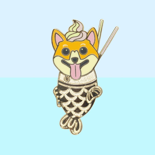 Shiba Tayaki Enamel Pin